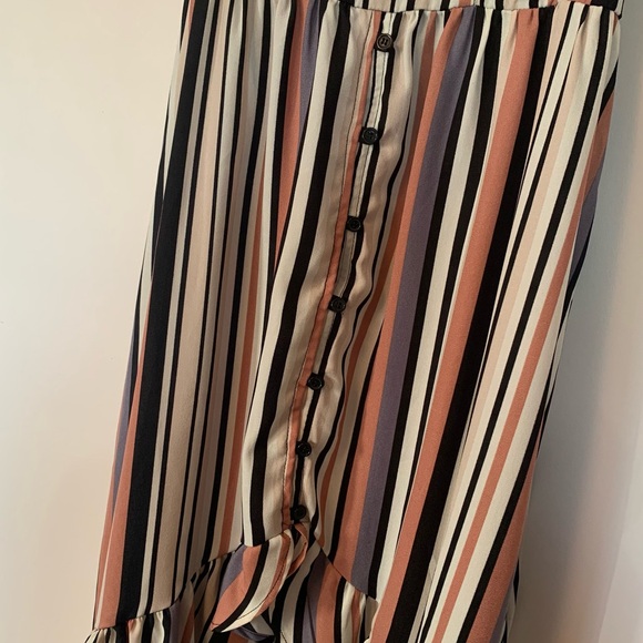 Striped High Low Cami Dress - Picture 3 of 7